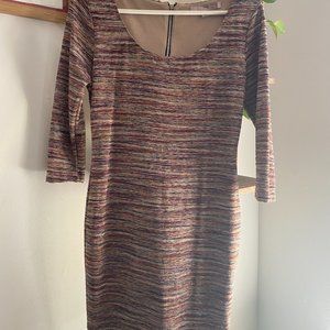Multi color bodycon mini dress - Missoni-esque!